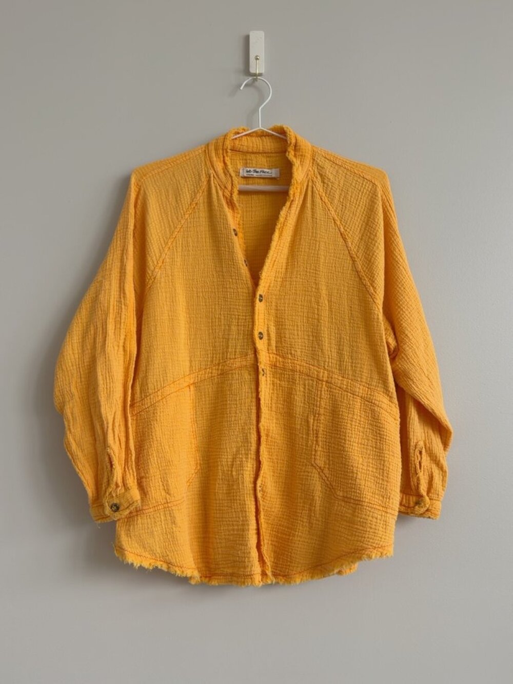 We The Free Free People Oversized Gauze Button Front Shirt XS